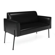 Imagem de Sofá Namoradeira 2 Lugares Pé de Ferro Preto para Sala Marisa Corano D03 - D`Rossi