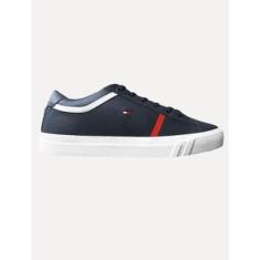 Imagem de Tênis Tommy Hilfiger Masculino Jay 13A Iconic Leather Puched Azul Marinho-Masculino