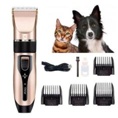 Imagem de Maquininha Dourada Recarregável Tosa Profissional Cães E - Bellator