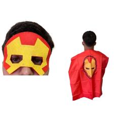 Imagem de Kit Fantasia Capa e Máscara Menino de Ferro Festas Infantil