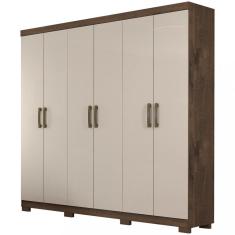 Imagem de Roupeiro Panan Clara Flex 6 Portas 3 Gavetas Espelho Interior