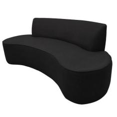 Imagem de Sofá 03 Lugares 150cm Mônaco Corano Preto - Nexta Casa