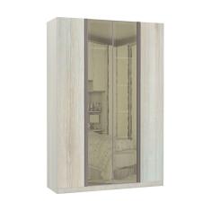 Imagem de Guarda-Roupa Solteiro Luciane 4 Portas 3 Gavetas Prime Plus Alumínio com Vidro Reflecta