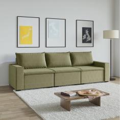 Imagem de Sofá Modular 1 Módulo Direito 1 Módulo Central 1 Módulo Esquerdo Zen Cabecasa Madeiramadeira