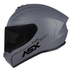 Imagem de Capacete Asx Moto Cinza Fosco Masculino Feminino Esportivo