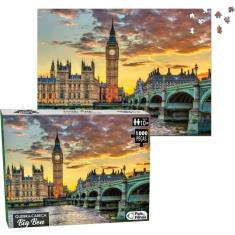 Imagem de Quebra Cabeça Big Ben Londres 1000 Peças Puzzle Pedagógico - Pais e Filhos