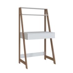 Imagem de Escrivaninha Estante com 1 gaveta Nova Móbile Branco Montana