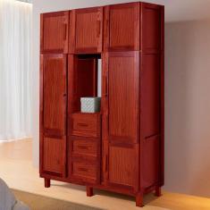 Imagem de Guarda-Roupa Solteiro Pará 7 Portas 3 Gavetas 4 Prateleiras com Espelho Marrom - Rodmóveis