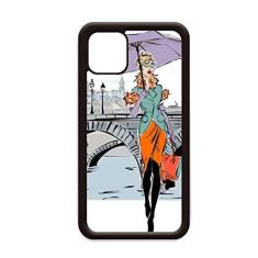 Imagem de Capa Lady River Bridge France Mark para iPhone 11 Pro Max para Apple Mobile Case Shell