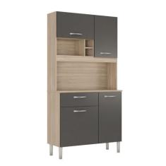 Imagem de Cozinha Compacta Modulada 4 Portas 1 Gaveta Malta 91401 Demobile Avena