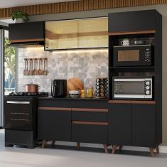 Imagem de Armário de Cozinha Completa 260cm Preto Reims Madesa 01XV