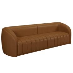 Imagem de Sofá Living Decorativo 3 Lugares 292cm Meris M22 Sintético Caramelo - Mpozenato