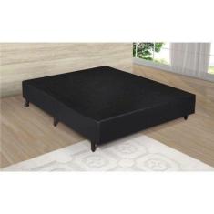 Imagem de Cama Base Box Casal  Sintético Preto 27x138x188 Rosana Colchões - RR C