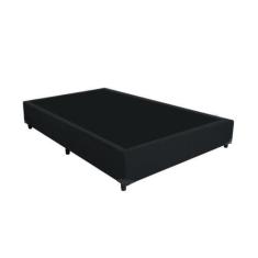 Imagem de Base Box Viúva Suede Preta - 42X128x188:Preto - Lordcolchoes