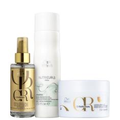 Imagem de Kit Wella Professionals Nutricurls Oil Reflections Trio de Cuidados (3 Produtos)