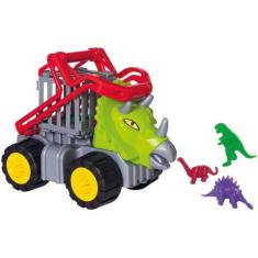 Imagem de Caminhão De Brinquedo Dino Construction Jaula - Samba Toys Com Acessór