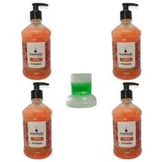 Imagem de 4 Sabonete Líquido 500ml Grande Orquídeas Flor De Algodão Erva Doce Pi