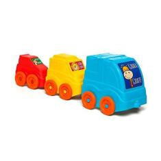 Imagem de Brinquedos Estrela Empilha e Puxa Carrinhos, Multicolorido