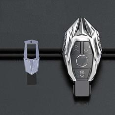 Imagem de TPHJRM Tampa da chave da caixa da chave do carro em liga de zinco, adequado para Mercedes Benz W203 W210 W211 W124 W202 W204 AMG Acessórios