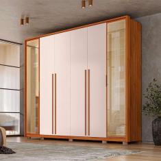 Imagem de guarda-roupa casal com espelho reflecta octavius 6 pt 6 gv freijó e off white