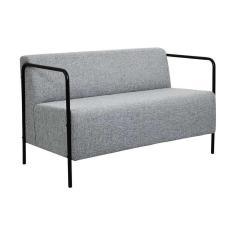 Imagem de sofá 2 lugares lino linho cinza