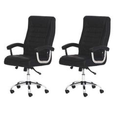 Imagem de Kit 2 Cadeiras de Escritório Presidente Executiva Big em Molas Ensacadas