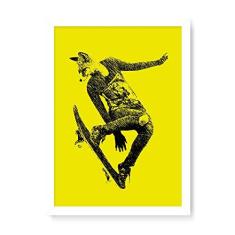 Imagem de Arte Maníacos Quadro Decorativo Raposa Skate - 23x16,25cm (Moldura caixa em laca )