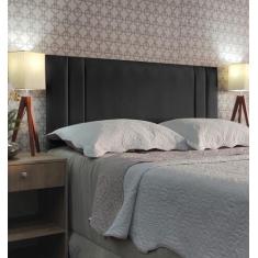 Imagem de Cabeceira Cama King Siena Double Suede Cinza 60 Rbl