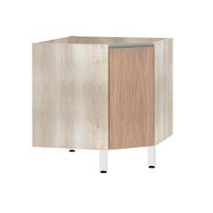 Imagem de Balcão Sem Tampo Canto Diagonal Luciane Lis Legno Crem e Cumaru