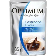 Imagem de Ração Úmida Optimum Sachê para Gatos Adultos Castrados Frango - 85 g