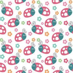 Imagem de Papel de Parede de Menina Joaninha - Adesivo  2,70x0,57m