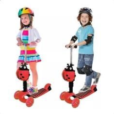 Imagem de Patinete Infantil 2 em 1 Joaninha 3 Rodas com Luz Wellmix Vermelho