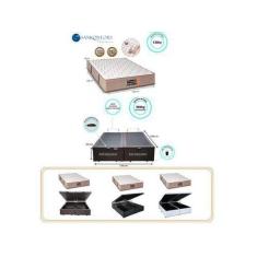 Imagem de Cama Box Baú Casal Reforçada Queen + Colchão Sankonfort Tranquillité M