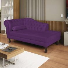 Imagem de Diva Recamier Dora 140cm Lado Direito Suede Roxo