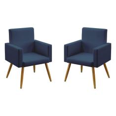 Imagem de Kit 2 Poltronas Decorativas Estofada Para Sala De Estar Nina Sued  Marinho Aradecor