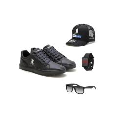 Imagem de Tênis Polo Masculino + Boné + Relógio + Óculos-Masculino