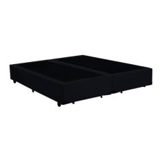 Imagem de Base Box Queen Bipartido Belos Sonhos Suede Preto 40x158x198