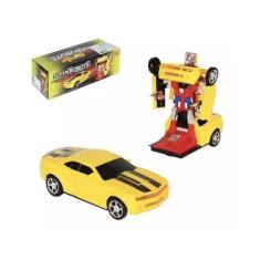 Imagem de Carrinho De Brinquedo Vira Super Robô Com Som/ Luz Led 3D - Monac