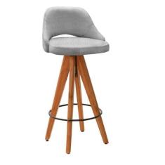 Imagem de Banqueta Estofada Giratória Nicole Cinza Claro