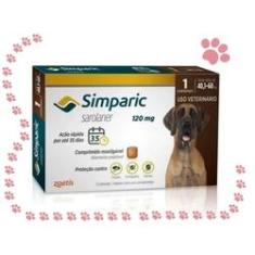 Imagem de Simparic 120mg Zoetis Antipulgas para Cães de 40,1 a 60 Kg