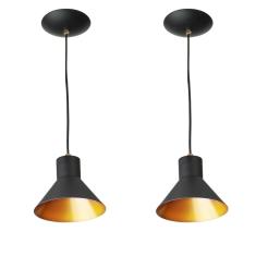 Imagem de Kit 2 Lustres Pendentes Tenesse De Alumínio  Com Cobre