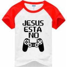 Imagem de Camiseta Raglan Infantil Jesus Está No Controle