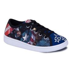 Imagem de Tênis Infantil Masculino Capitão América Vingadores Marvel Nº29 Cor Azul - Sugar Shoes
