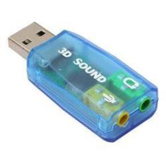Imagem de Adaptador Externo De Som Virtual 5.1 USB Placa De Som Play 3