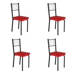 Imagem de Conjunto 4 Cadeiras De Aço Juliana Art Panta /
