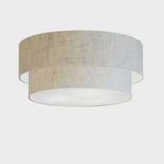 Imagem de Plafon Para Quarto Cilíndrico SQ-3064 Cúpula Cor Rustico Bege