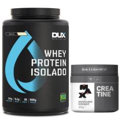 Imagem de Whey Protein Isolado 900G - Dux Nutrition + Creatina - 300G - Max Tita