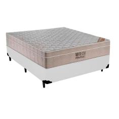 Imagem de Cama Box Casal Sintético + Colchão Casal Ortobom Airtech Molas Ensacadas 65x138x188