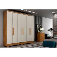 Imagem de Guarda Roupa 6 Portas E 4 Gavetas C Espelho E Pes Milly Freijo Fendioff Novo Horizonte