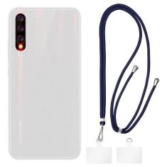 Imagem de Shantime Capa Umidigi X + cordões universais para celular, pescoço/alça macia de silicone TPU capa protetora para Umidigi X (6,3 polegadas)